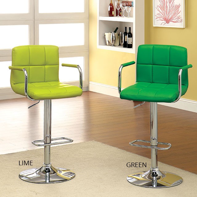 image of Contemporary Green Bar Stool with sku:idf-br6917gr-foa