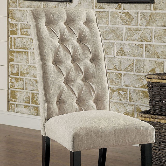 Furniture of america 2025 farmhouse upholstered dining chairs