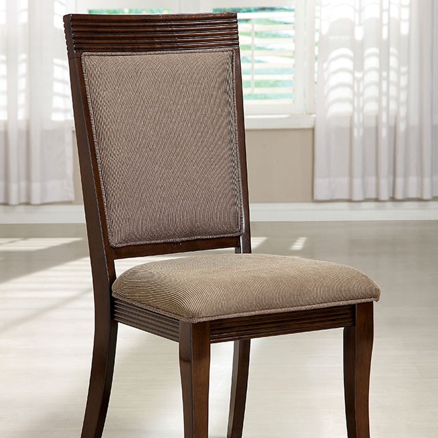 image of Transitional Walnut/Brown Side Chair (2/CTN) with sku:idf-3663sc-foa